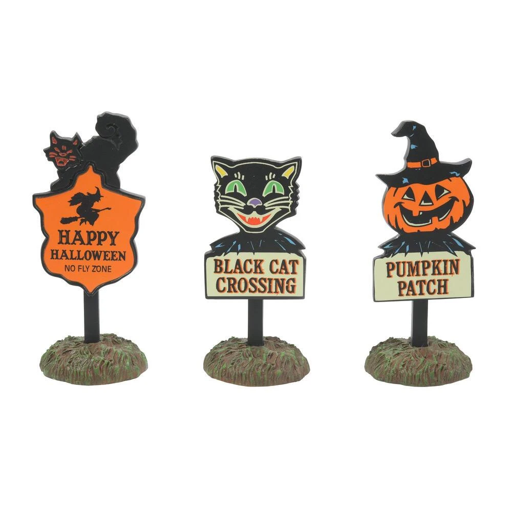 Department 56 Halloween Signs - Set Of 3 4 Department 56 Halloween Signs - Set Of 3 - Image 2
