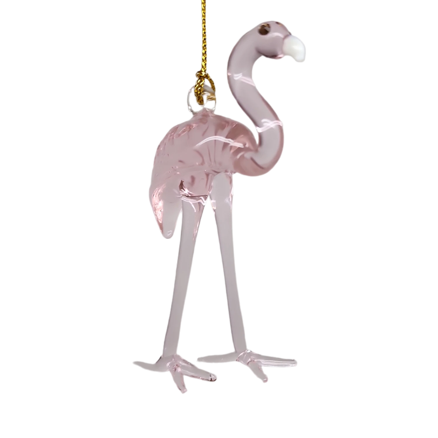Long Legged Pink Flamingo Egyptian Glass Ornament 3 Long Legged Pink Flamingo Egyptian Glass Ornament