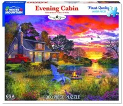 Evening Cabin - 1000 Piece Jigsaw Puzzle