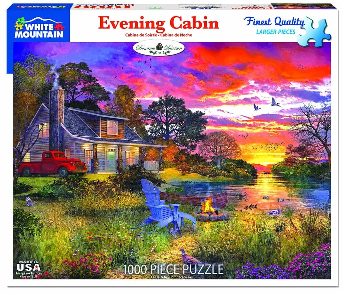 Evening Cabin - 1000 Piece Jigsaw Puzzle 3 Evening Cabin - 1000 Piece Jigsaw Puzzle