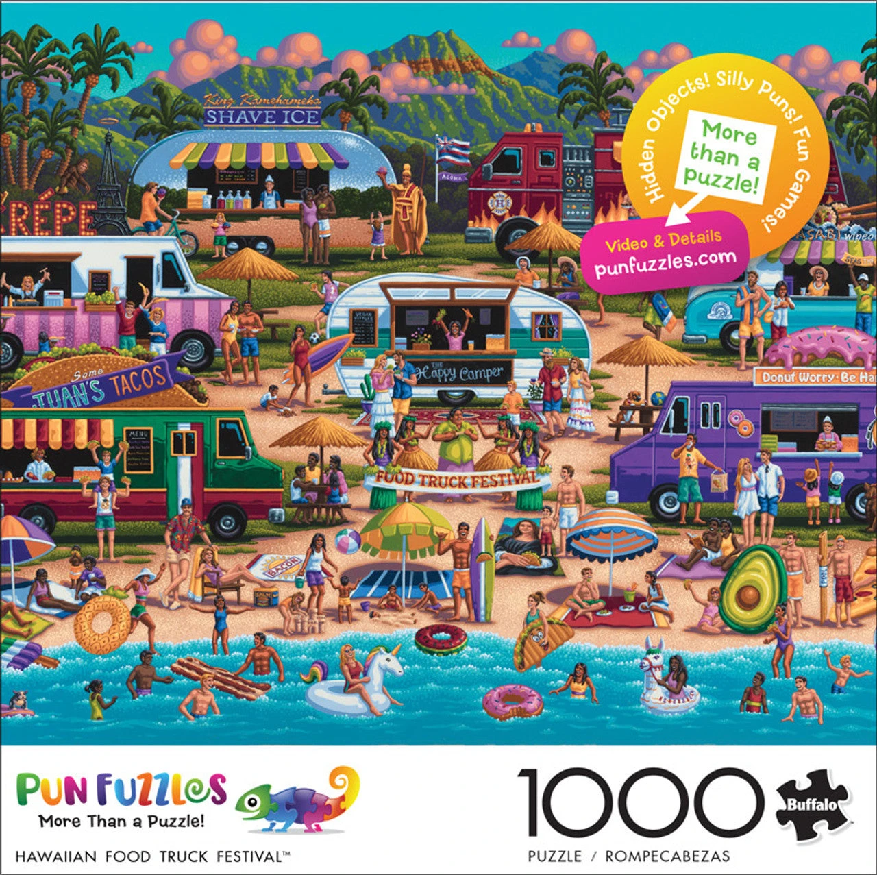 Hawaiian Food Truck Festival 1000 Piece Puzzle 3 Hawaiian Food Truck Festival 1000 Piece Puzzle