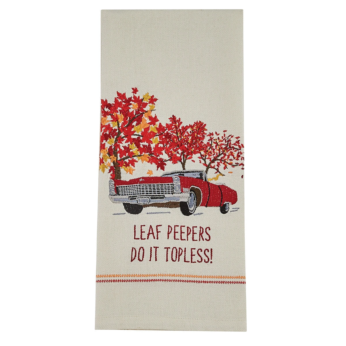 Leaf Peepers Embroidered Dishtowel 3 Leaf Peepers Embroidered Dishtowel