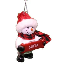 Cozy Snowman Ornament (Letters S - Z) - -Country Christmas Loft qffu2honxxphzjvjanh6