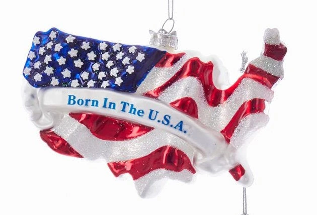 Glass America Stars And Stripes Ornament - Born In The USA 4 Glass America Stars And Stripes Ornament - Born In The USA - Image 2