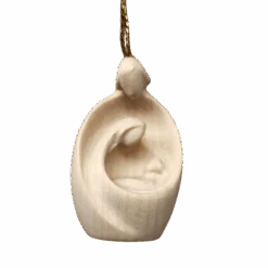 Modern Style Nativity Scene Ornament - Maple - 2 Inch