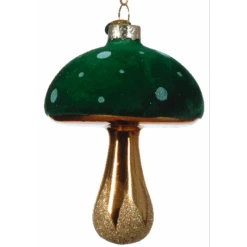 Gold Stem Glass Mushroom Ornament - -Country Christmas Loft qno7odwsjy9r7qawggt4