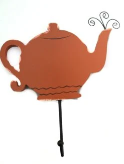 Tea Pot Wall Hook - Peach