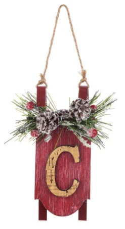 Monogram Sled Ornament - -Country Christmas Loft qrxsrw7jaadkzb9aat86