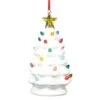 B/O Lighted White Ceramic Tree Ornament -Country Christmas Loft qvth73u0wlijvzqzdymo