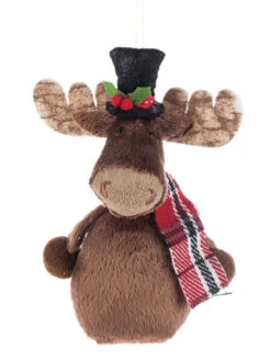 Merry Chris-Moose Plush Ornament - -Country Christmas Loft r7d2lwrarctothlafr6f