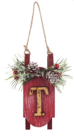 Monogram Sled Ornament - -Country Christmas Loft r834jmy5pugqatp6sfvm