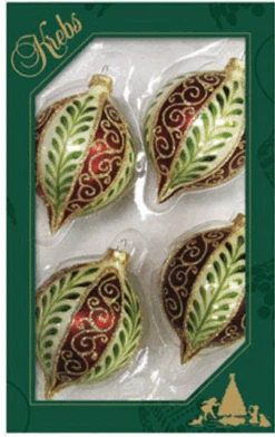 Chablis Gold Drop Shapes With Vertical Leaves And Scrolls - -Country Christmas Loft r92fonza0ucx92ukd4m1