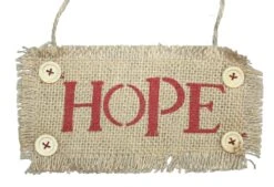 7 Inch Burlap Word Ornament - Joy -Country Christmas Loft rgrcjjwwvg413of321yh
