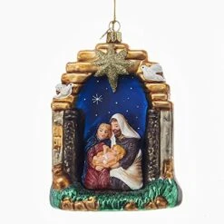 Kurt Adler Noble Nativity Scene Ornament -Country Christmas Loft rjq926jz4gskes5ftypv