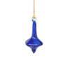 Blown Glass Teardrop Ornament - Cobalt - Low Bulge