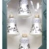 Krebs Value Glass Ball 4 Pack - Black Floral Silver Bell -Country Christmas Loft rtl8s30sx7d3fhsz7ciy