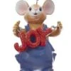 Kurt Adler Mouse In Overalls Ornament - Joy -Country Christmas Loft rufzzobsltqbudpojqvm