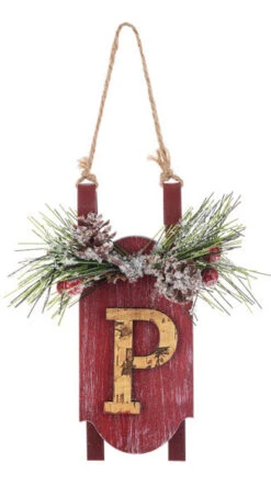 Monogram Sled Ornament - -Country Christmas Loft rvx8ndpqctwtpnmufzwf
