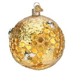 Bee Blessed Round Glass Ornament -Country Christmas Loft s38lfelit5v9k6vacsqe