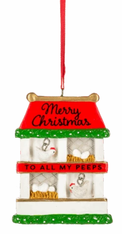 Merry Christmas Chicken Coop Ornament