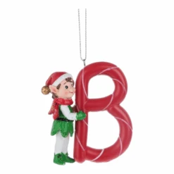 Kindness Elves Monogram Ornament - -Country Christmas Loft saw0o2yofdajfq0avwqx