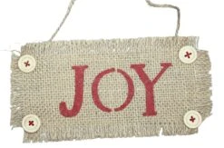 7 Inch Burlap Word Ornament - Joy -Country Christmas Loft sbvpyuyyhhc6e94owbnf