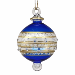 Ring Etched Stipple Ball - Blue