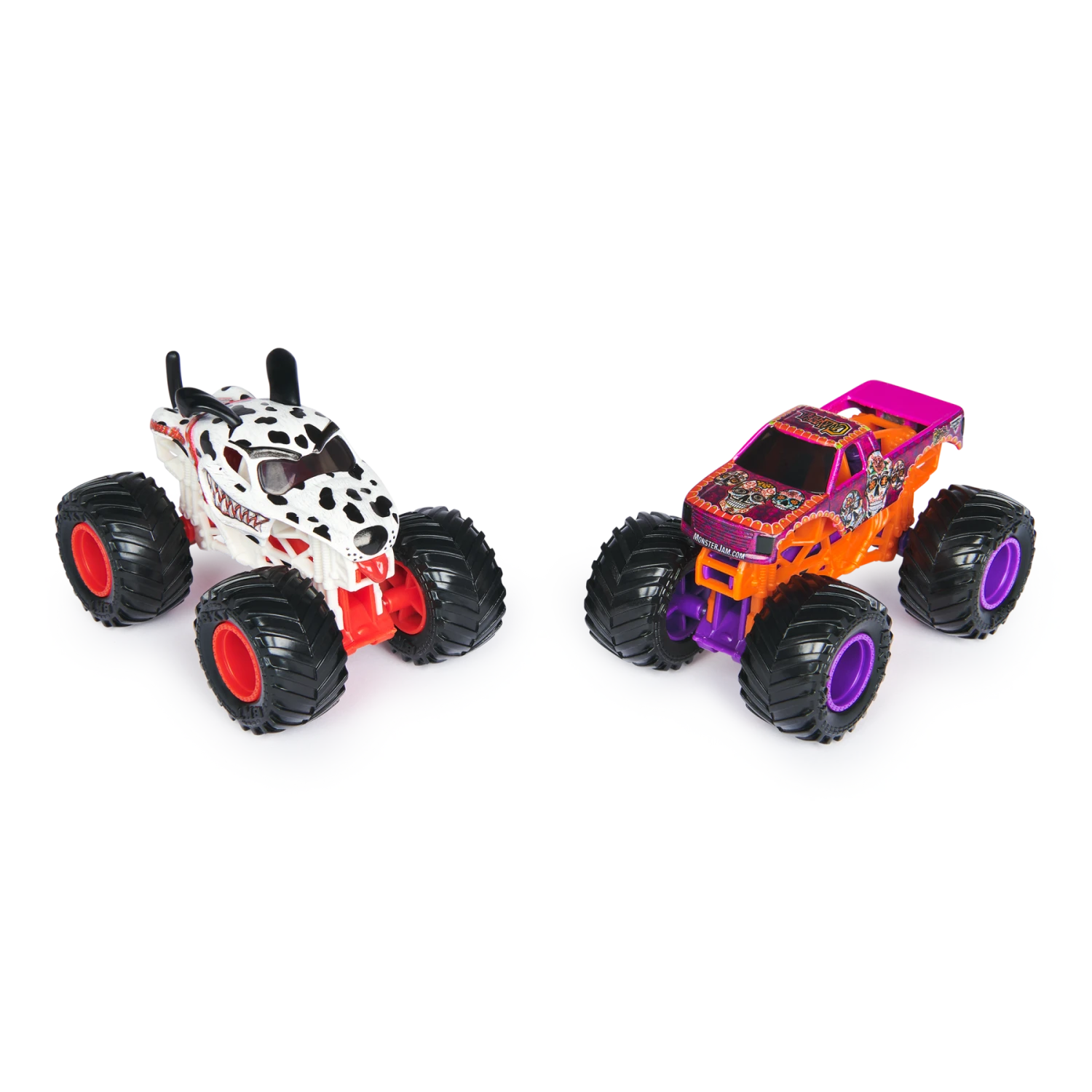 Monster Jam - 1:64 Scale Die-cast 2-Pack - Monster Mutt VS Calavera 4 Monster Jam - 1:64 Scale Die-cast 2-Pack - Monster Mutt VS Calavera - Image 2