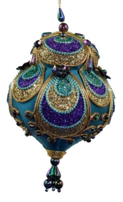 Kurt Adler Aqua Paisley Ornament - Onion -Country Christmas Loft sfyzoac8y3ppdmntdbyp