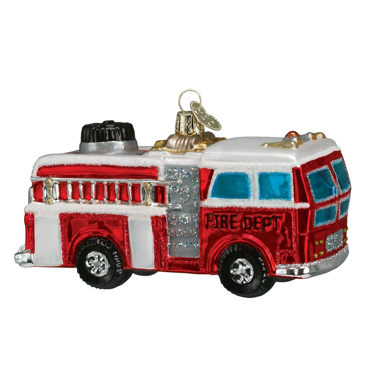 Fire Truck Glass Ornament 8 Fire Truck Glass Ornament - Image 6