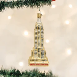 Empire State Building Glass Ornament -Country Christmas Loft slxfgiydh49bjk5vypng