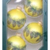 Krebs Value Glass Ball 4 Pack - Gold Pine Garland -Country Christmas Loft sqseivagqxtr6apfdq0q