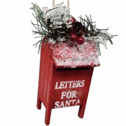 Wooden Christmas Mailbox Ornament - -Country Christmas Loft syji7uldzj6damantnpf