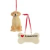 Kurt Adler I Love My Yellow Labrador Retriever With Dog Bone Ornaments -Country Christmas Loft tamswkjvk3rgjl7i0gnt