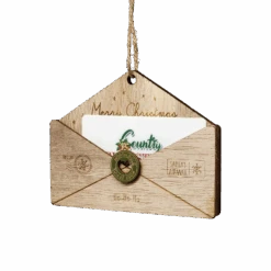 Wooden Letter To Santa Ornament - Natural -Country Christmas Loft thjmj2luie0taoissbjs