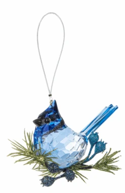 Acrylic Krystal Blue Jay Ornament