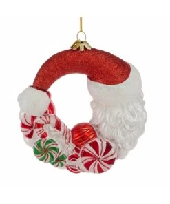 Bellissimo Glass Santa Candy Wreath Ornament -Country Christmas Loft tkcmkzybcsrijbsmonkt