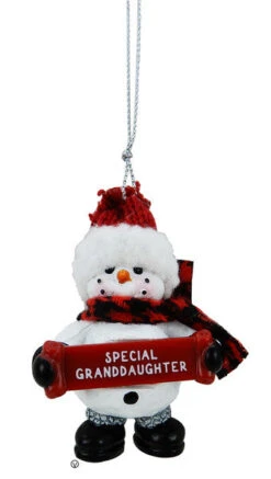 Cozy Snowman Ornament - Special Granddaughter