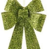 Glittered Bow Ornament - Green -Country Christmas Loft tqftk9ez2dhrlfaf91pa