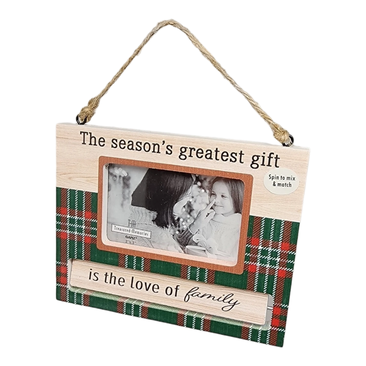 Spinning Frame Ornament - The Season's Greatest Gift 3 Spinning Frame Ornament - The Season's Greatest Gift