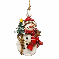 Clay-Style Snowman Ornament - Christmas Tree