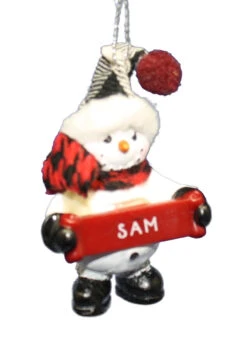 Cozy Snowman Ornament (Letters S - Z) - -Country Christmas Loft twctxskhu242mpnjooxg