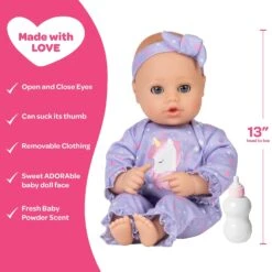 PlayTime Unicorn Glitter Baby Doll Gift Set -Country Christmas Loft txcbuowdkq6p8wxfocyt
