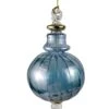 Organic Luster Ribbed Sphere With Gold Trim - Blue -Country Christmas Loft u16ilfnk3tseud2fharn