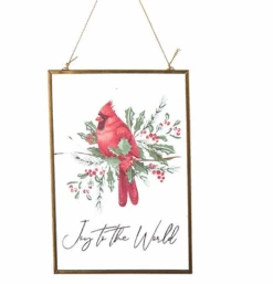 Kurt Adler Glass Plate With Cardinal Ornament - -Country Christmas Loft u2aynfxlt9zmalnrvav7