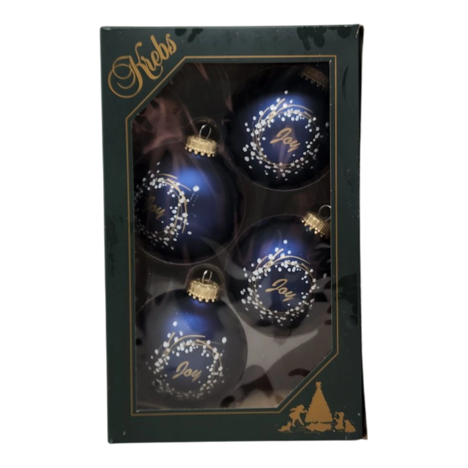Krebs Value Glass Ball 4 Pack - Joyful Wishes 3 Krebs Value Glass Ball 4 Pack - Joyful Wishes