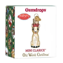 Gumdrop Mini Clarice Glass Ornament -Country Christmas Loft u5gf6rwbvowv0pogzmix