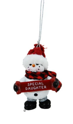 Cozy Snowman Ornament - Special Daughter