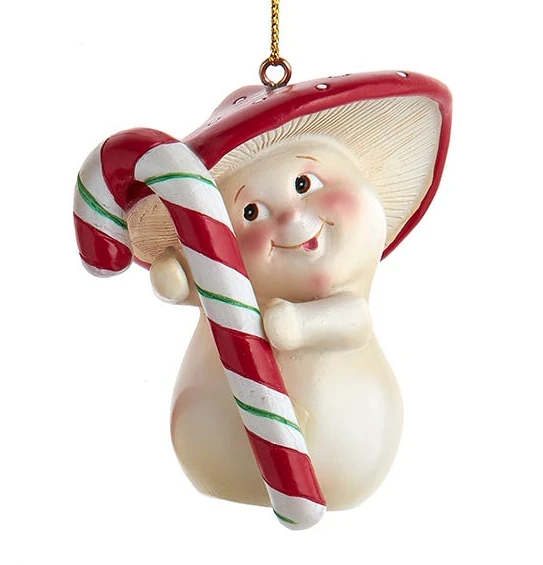 Candy Cane Mushroom Ornament - Sweet Treats 3 Candy Cane Mushroom Ornament - Sweet Treats