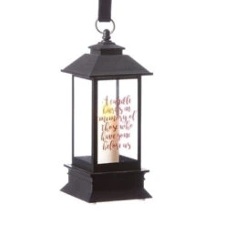 Roman 5 Inch Black Memorial Lantern With LED Candle -Country Christmas Loft udfeuqkaa3vz4lmmgeyx